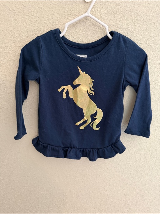 Garanimals Other - Garanimals Navy Long Sleeve Top with Gold Unicorn